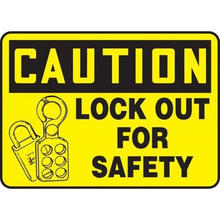 OSHA CAUTION SAFETY SIGN LOCK OUT MLKT608XV